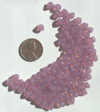 100 6mm Bicone Pink Opal